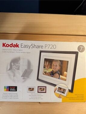 Kodak EasyShare P720 Digital Photo Frame w/Home Decor Kit Y2K Retro- Non WiFi